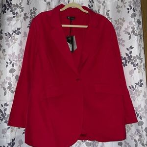 NWT bright pink blazer. Single button.
